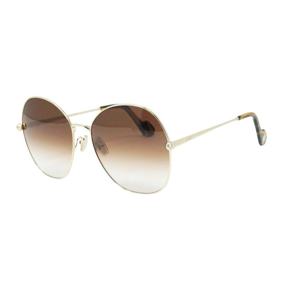 Brown-Gold - Front - Lanvin Mens Gradient Sunglasses