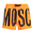 Bright Orange - Front - Moschino Mens Logo Swim Shorts
