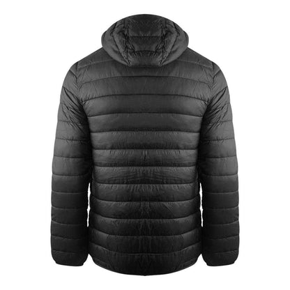 Black - Back - Aquascutum Mens London Quilted Logo Jacket