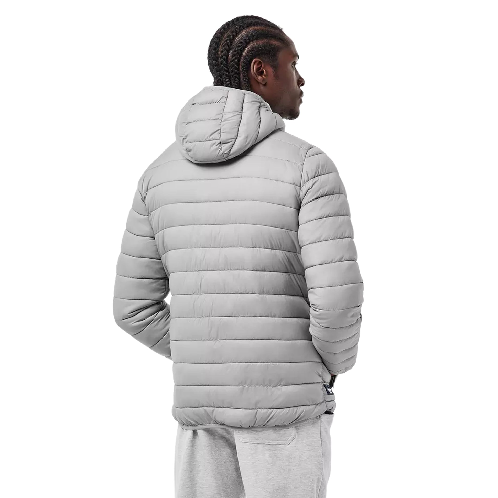 Grey - Lifestyle - Aquascutum Mens London Quilted Logo Jacket