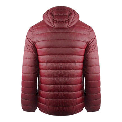 Bordeaux Red - Back - Aquascutum Mens London Quilted Logo Jacket