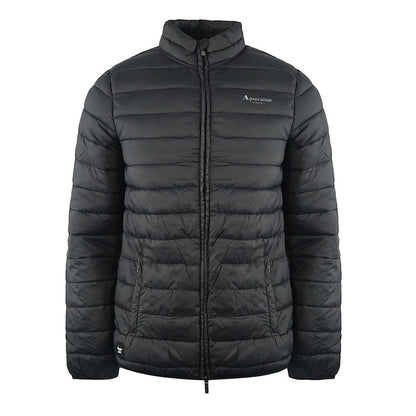 Black - Front - Aquascutum Mens Logo Padded Jacket