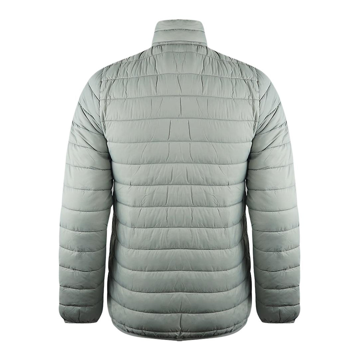 Grey - Back - Aquascutum Mens Logo Padded Jacket