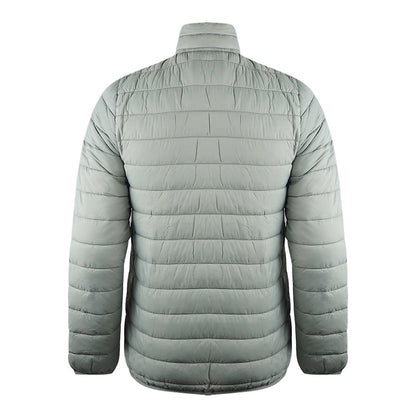 Grey - Back - Aquascutum Mens Logo Padded Jacket