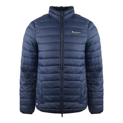 Navy Blue - Front - Aquascutum Mens Logo Padded Jacket