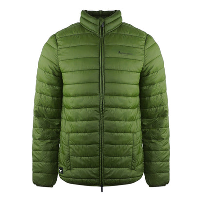 Army Green - Front - Aquascutum Mens Logo Padded Jacket