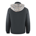 Black - Back - Aquascutum Mens Plain Lightweight Hidden Hood Jacket