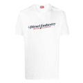 White - Front - Diesel Unisex Adult Industry Denim Division Logo T-Shirt