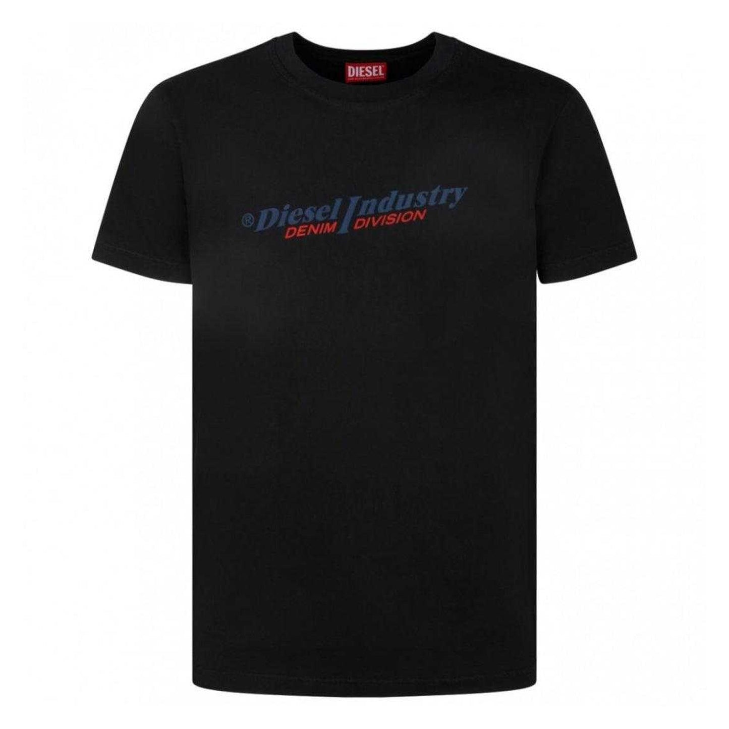 Black - Front - Diesel Unisex Adult Industry Denim Division Logo T-Shirt