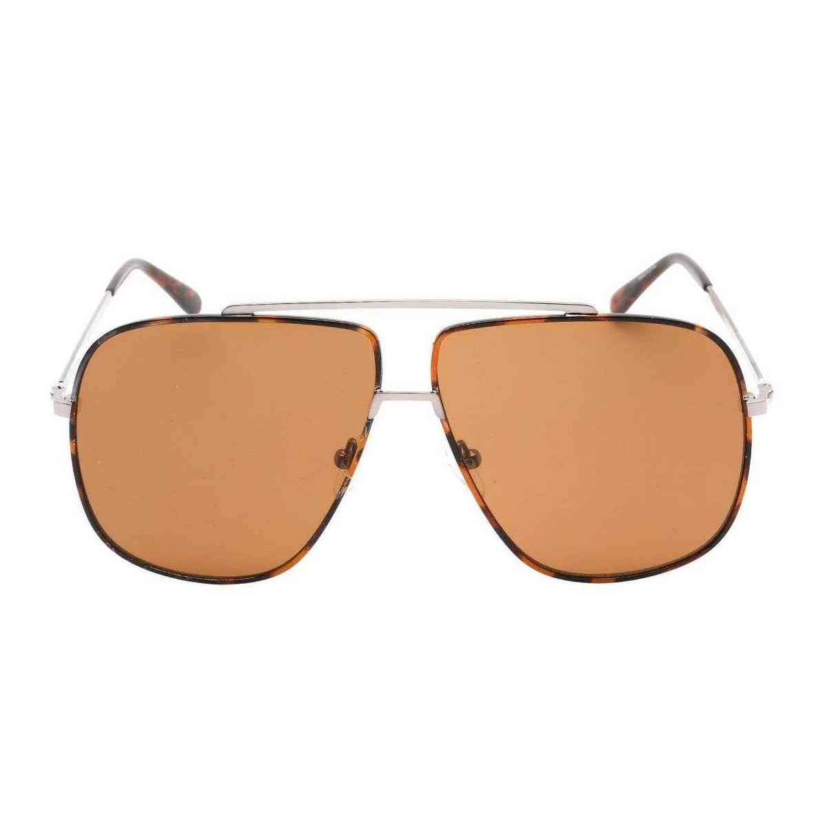 Brown - Side - Guess Mens Shiny Sunglasses