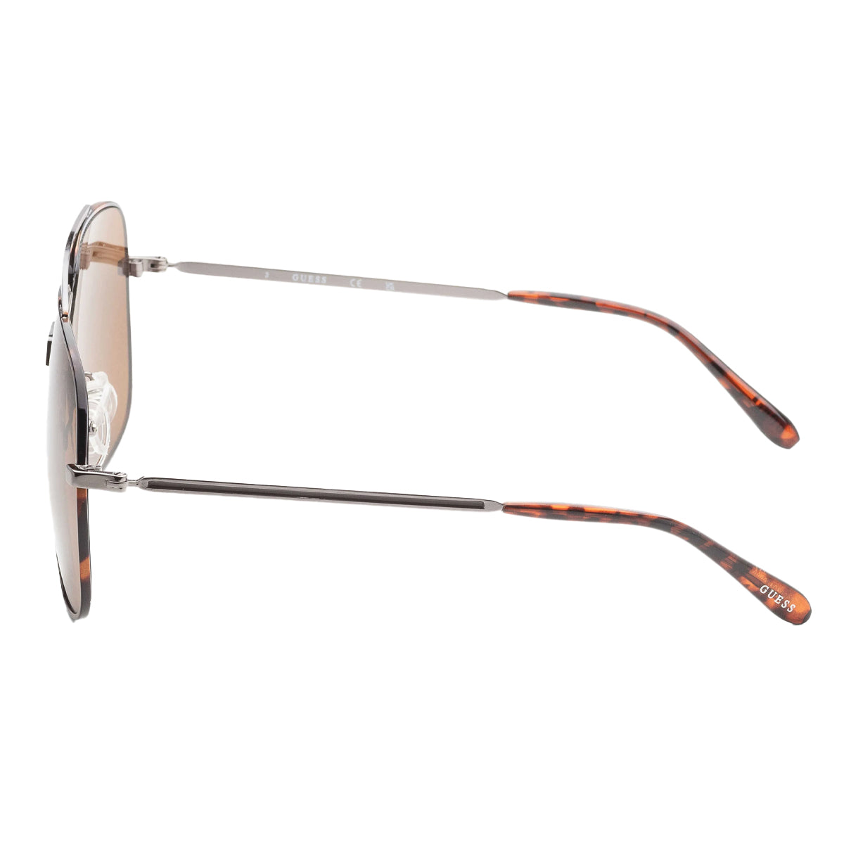 Brown - Back - Guess Mens Shiny Sunglasses