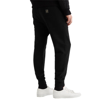 Black - Back - Belstaff Mens Plain Jogging Bottoms