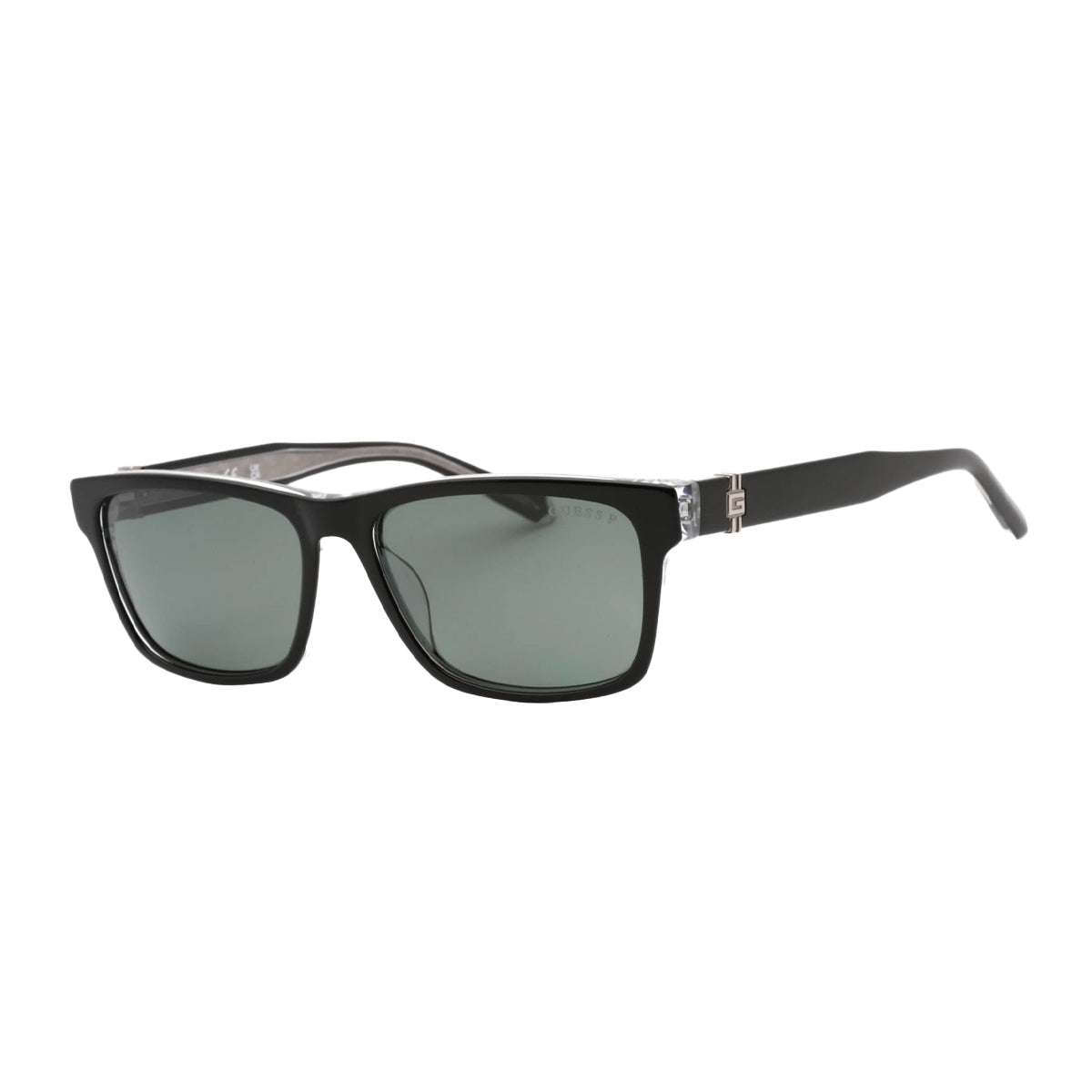 Shiny Black - Back - Guess Mens Rectangular Polarised Sunglasses