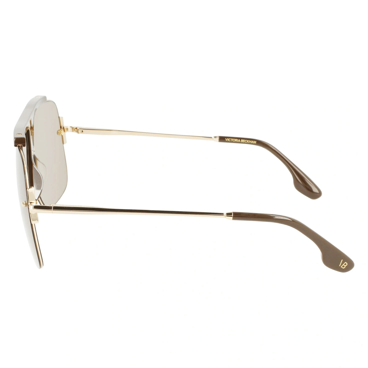 Mocha Brown-Gold - Back - Victoria Beckham Womens-Ladies Sunglasses