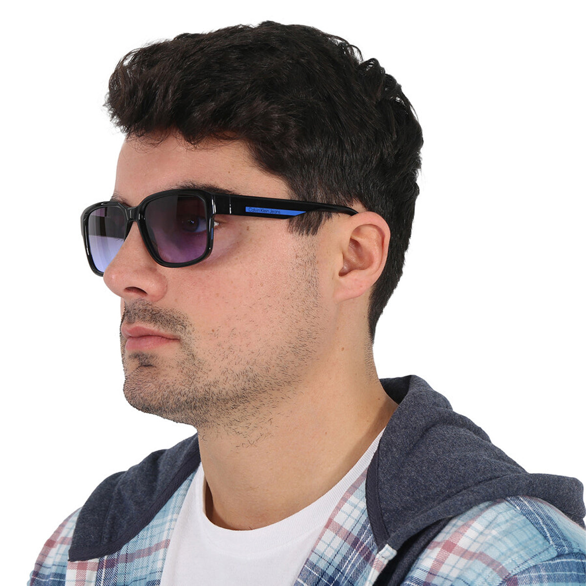 Black-Violet - Pack Shot - Calvin Klein Mens Square Sunglasses