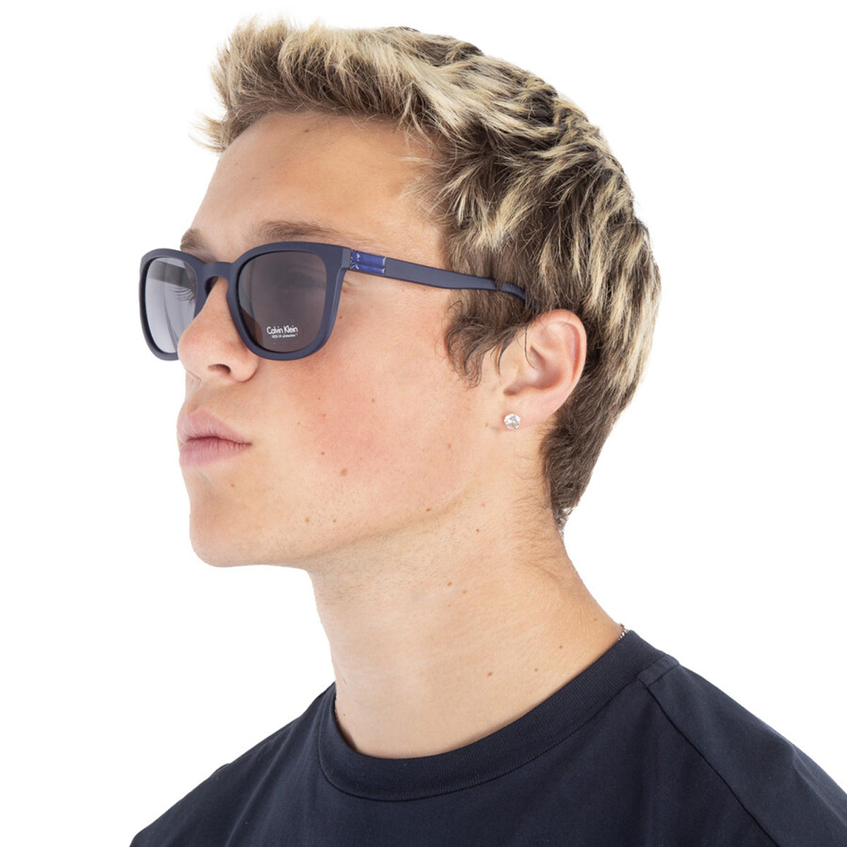 Navy - Pack Shot - Calvin Klein Mens Smoke Sunglasses