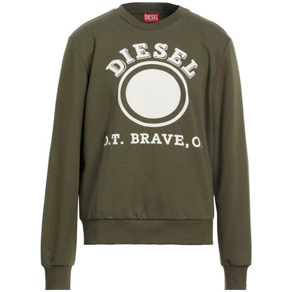 Green - Back - Diesel Mens Faded Dot Logo Sweatshirt