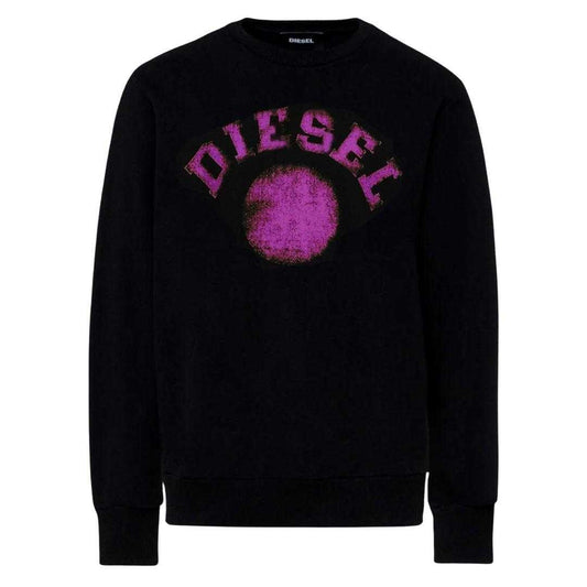 Black - Front - Diesel Mens Faded Dot Logo Sweatshirt