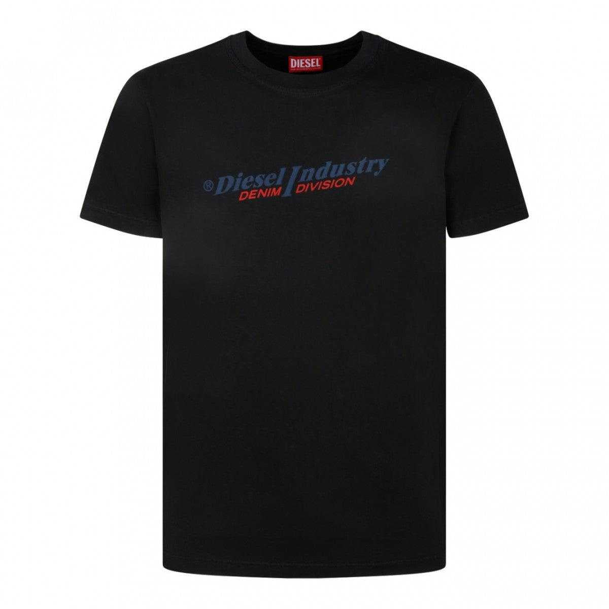 Black - Front - Diesel Unisex Adult Industry Denim Division Logo T-Shirt