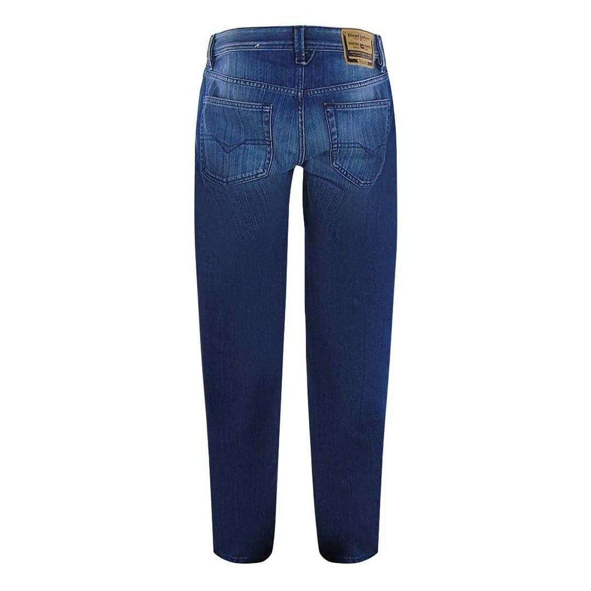 Dark Blue - Back - Diesel Mens Larkee-X Stretch Jeans