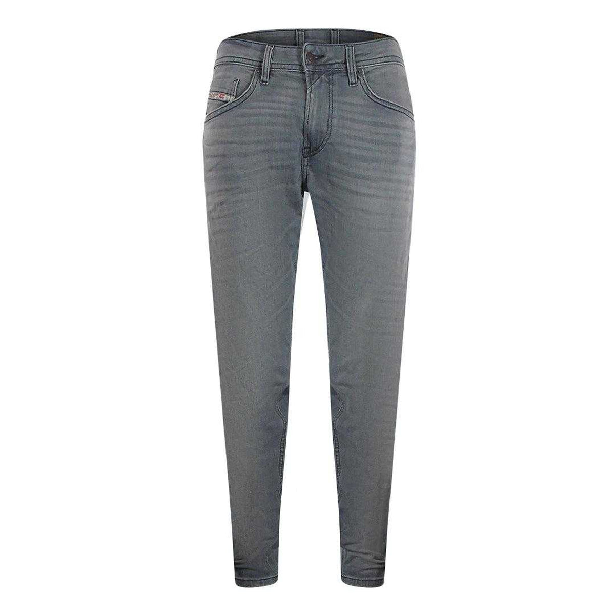 Light Grey - Front - Diesel Mens Larkee-X Stretch Jeans