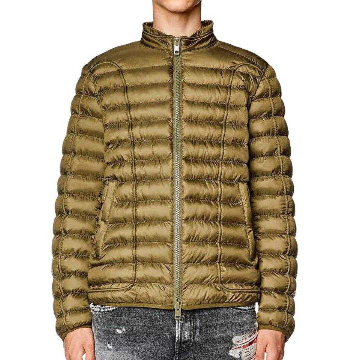 Green - Side - Diesel Unisex Adult Quilted Jacket