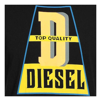 Black - Side - Diesel Unisex Adult Top Quality Logo T-Shirt