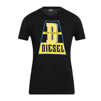 Black - Front - Diesel Unisex Adult Top Quality Logo T-Shirt
