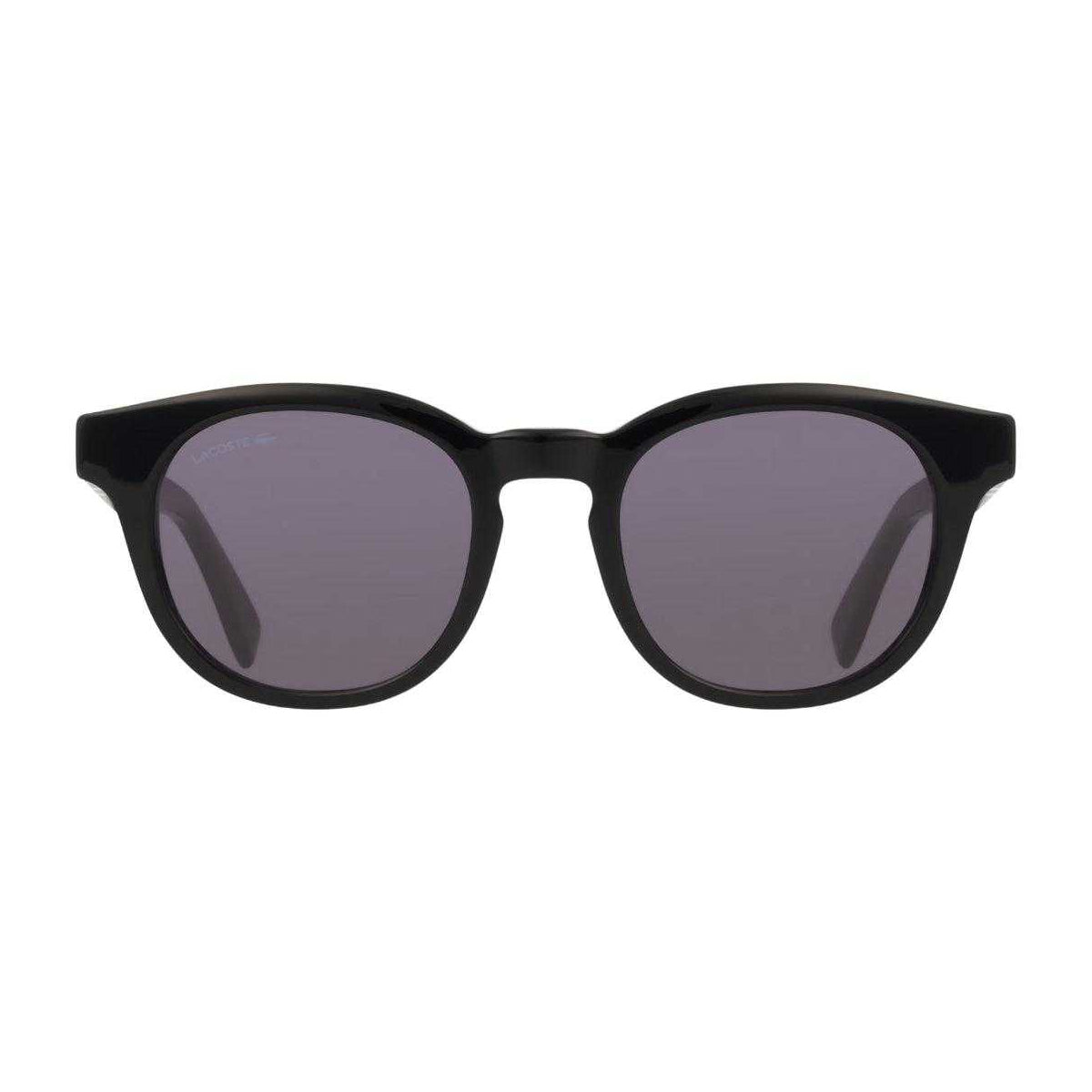 Black - Front - Lacoste Unisex Adult Smoke Oval Sunglasses