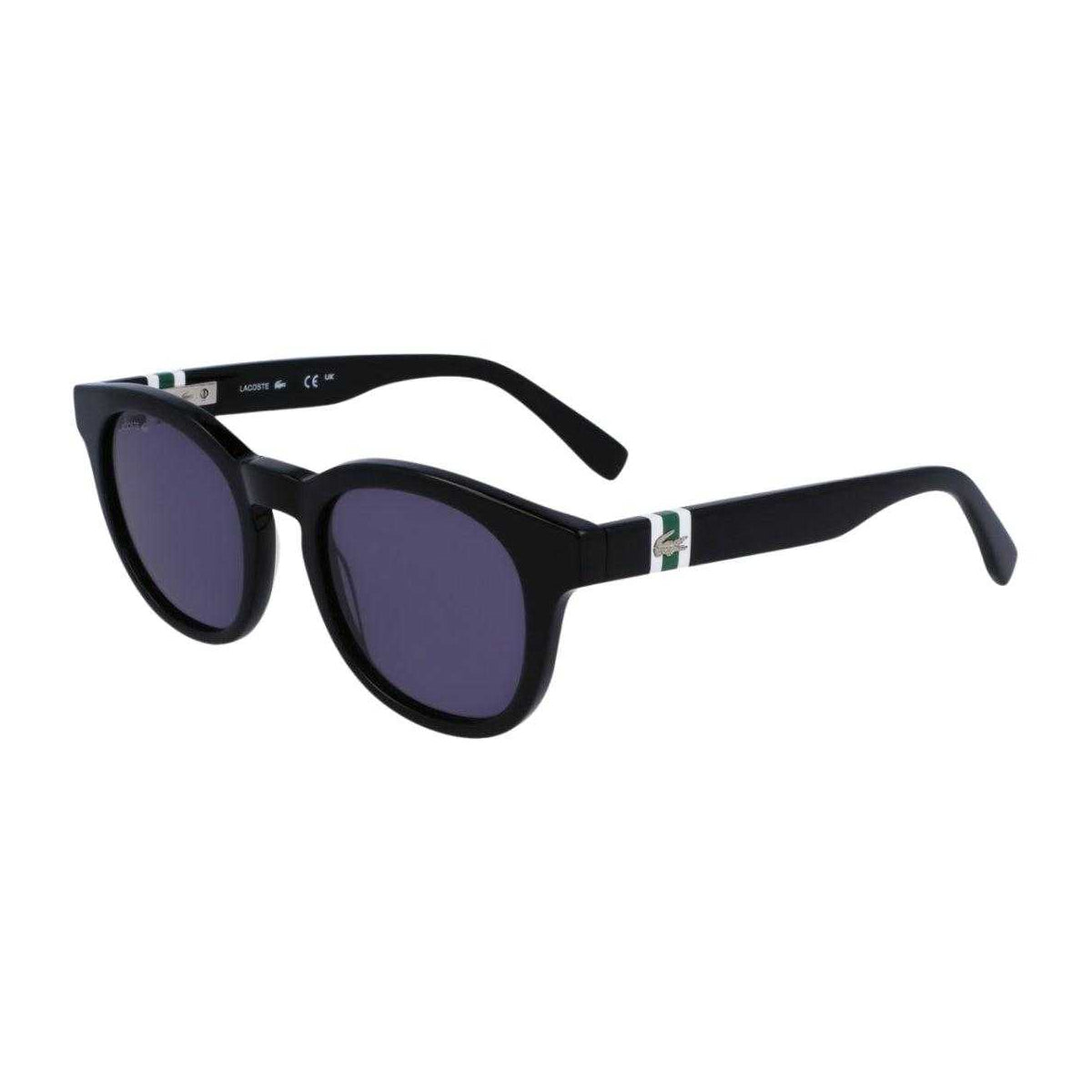 Black - Back - Lacoste Unisex Adult Smoke Oval Sunglasses