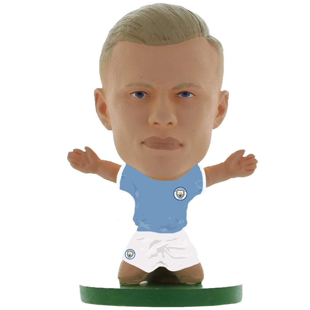 Blue-White - Front - Manchester City FC Erling Haaland SoccerStarz Football Figurine