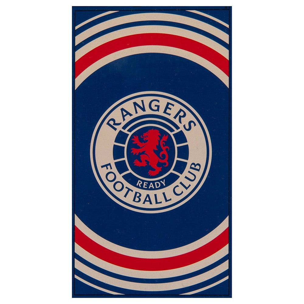 Blue-White-Red - Front - Rangers FC Crest Beach Towel
