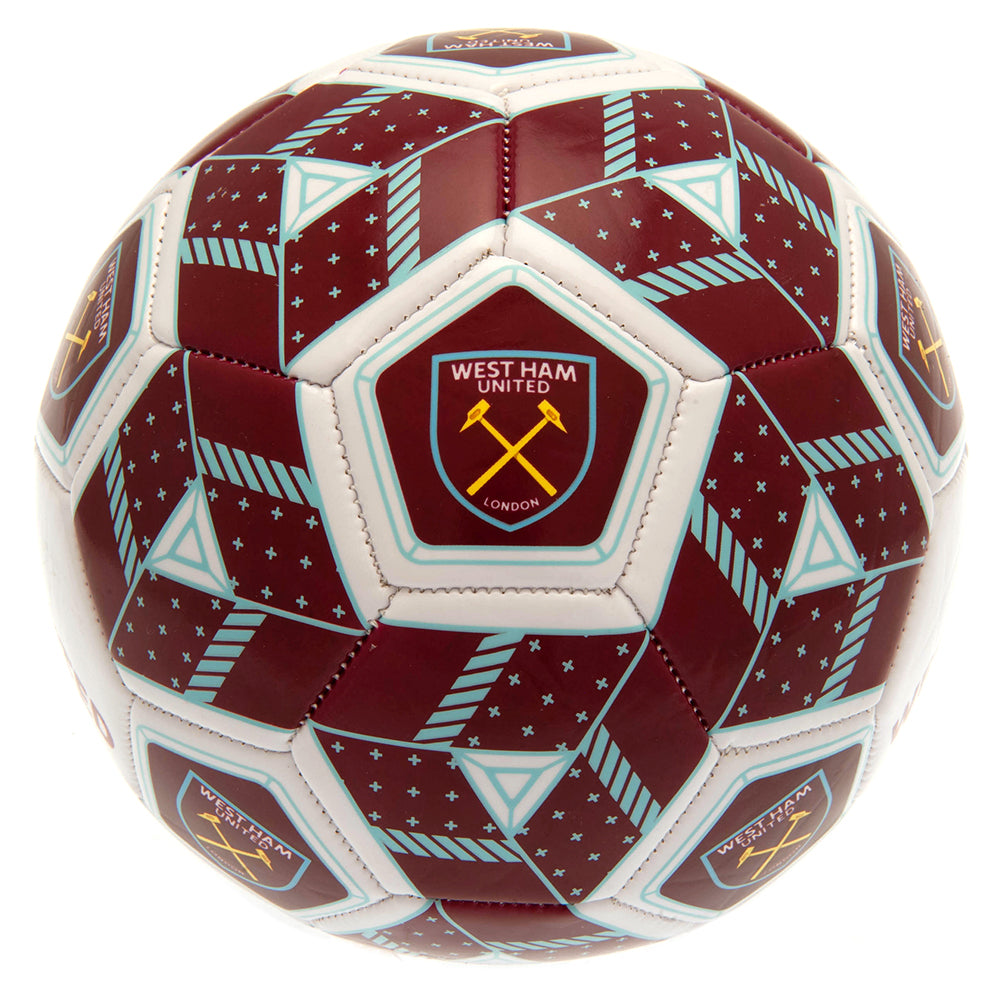Maroon-White - Back - West Ham United FC Crest Football