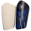 Royal Blue-White - Back - Chelsea FC Childrens-Kids Crest Slip-In Shin Guards