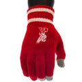 Red - Back - Liverpool FC Childrens-Kids Knitted Crest Touch Gloves