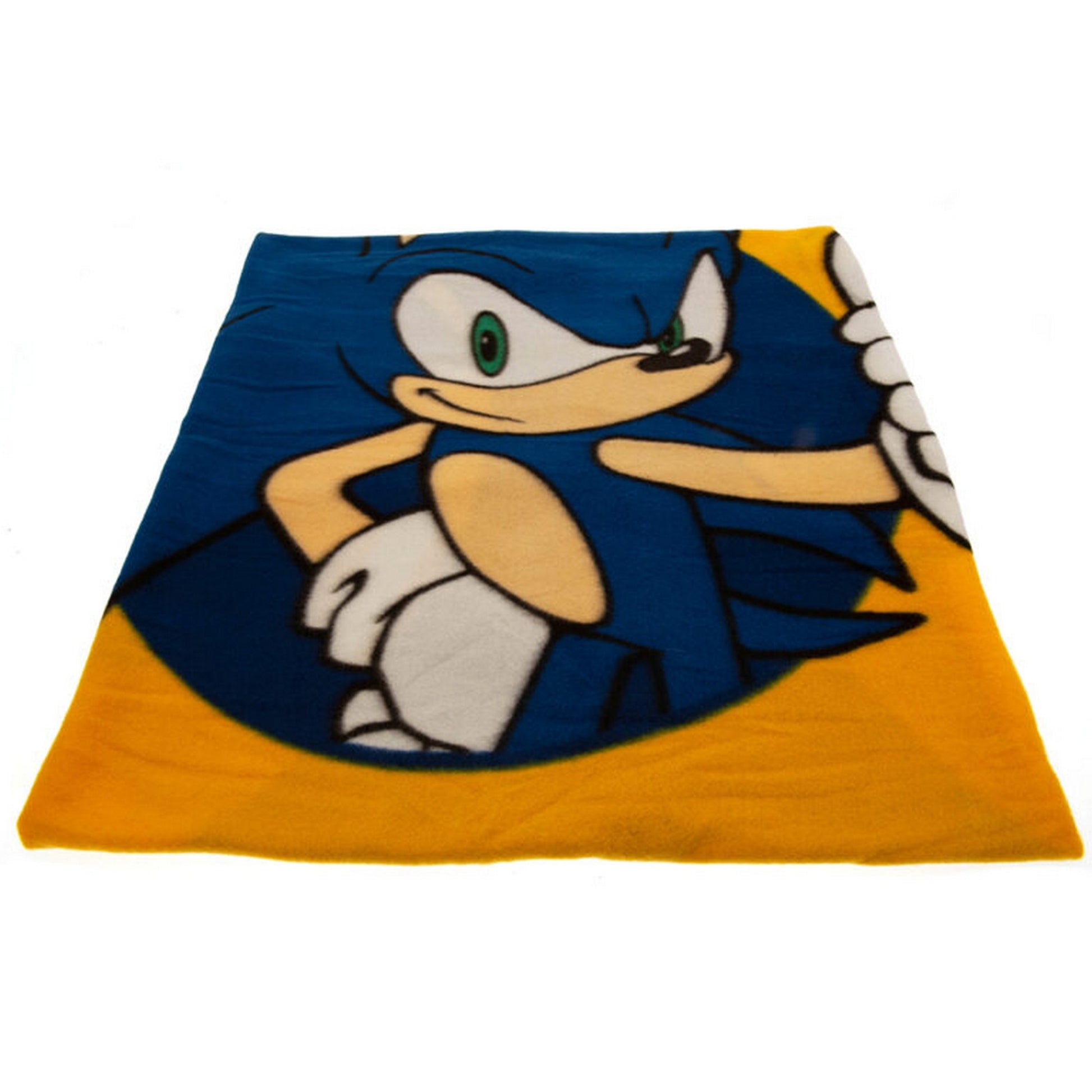 Blue-Yellow - Front - Sonic The Hedgehog Fleece Blanket