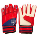 Red-Blue - Front - Arsenal FC Childrens-Kids Delta Crest Goalkeeper Gloves