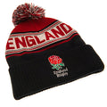 Black-Red-White - Back - England RFU Crest Knitted Ski Hat