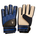 Blue-White - Front - Chelsea FC Childrens-Kids Crest Goalkeeper Gloves