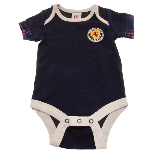 Navy-White - Side - Scotland FA Baby 2022-23 Bodysuit (Pack of 2)