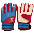 Claret Red-Sky Blue - Front - West Ham United FC Childrens-Kids Delta Crest Goalkeeper Gloves