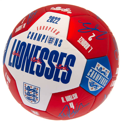 Red-White-Blue - Side - England Lionesses European Champions Signature Football