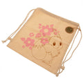 Cream-Pink - Back - Pokemon Eevee Canvas Drawstring Bag