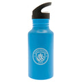 Blue - Back - Manchester City FC Kevin De Bruyne Aluminium Water Bottle