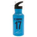 Blue - Front - Manchester City FC Kevin De Bruyne Aluminium Water Bottle