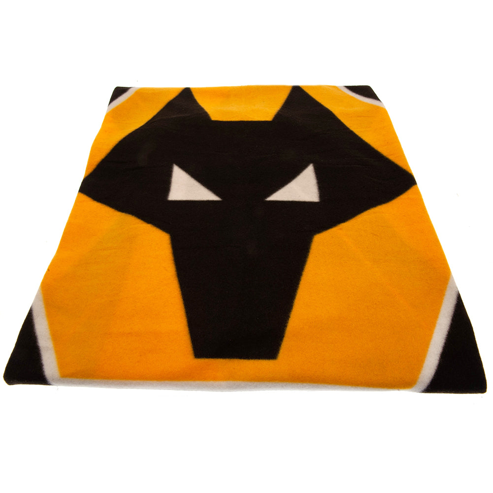 Black-Yellow-White - Front - Wolverhampton Wanderers FC Blanket