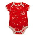 Red-Grey - Side - Liverpool FC Baby 1990 Retro Bodysuit Set (Pack of 2)