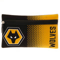 Yellow-Black - Front - Wolverhampton Wanderers FC Dot Fade Pencil Case