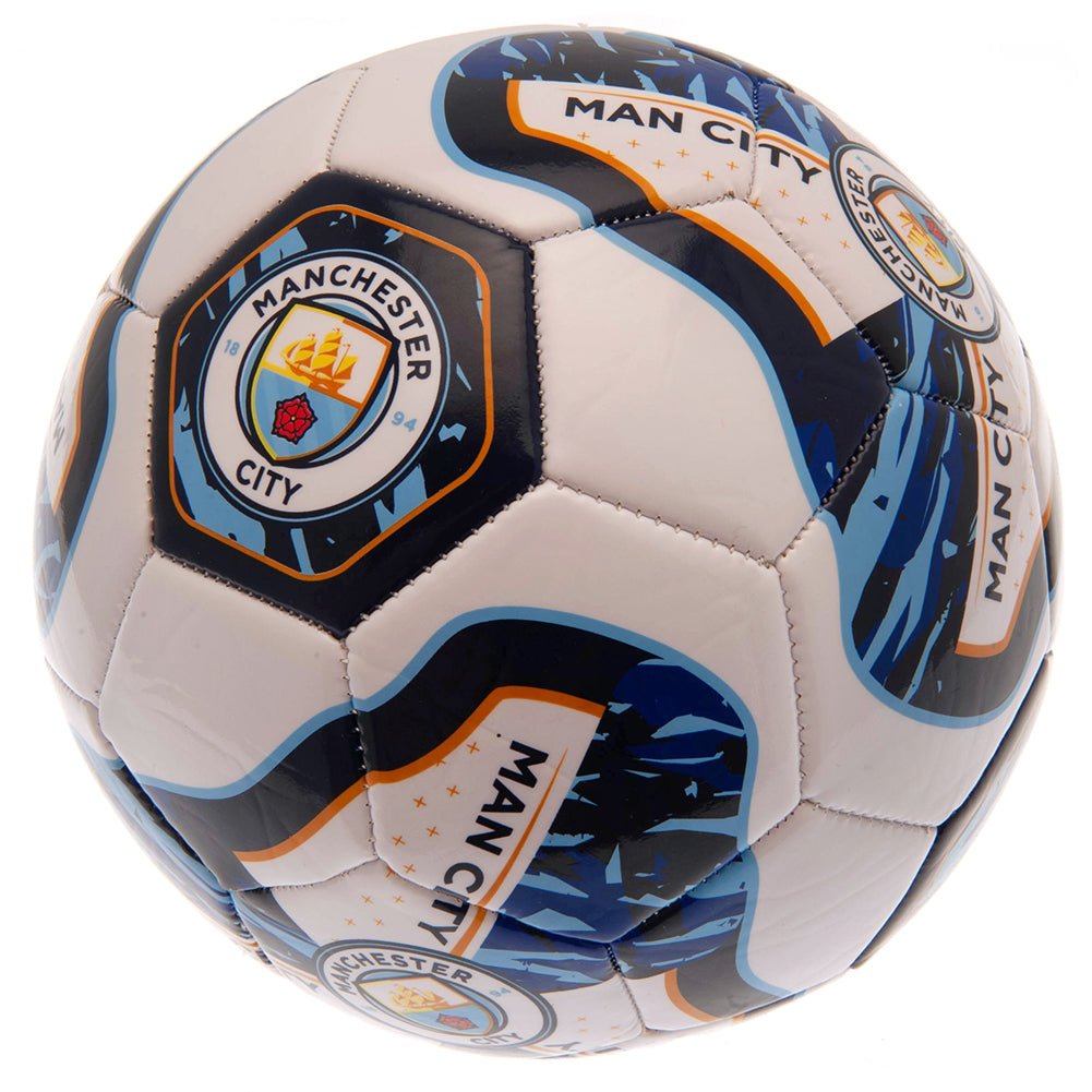 Sky Blue-Navy-White - Back - Manchester City FC Tracer Football