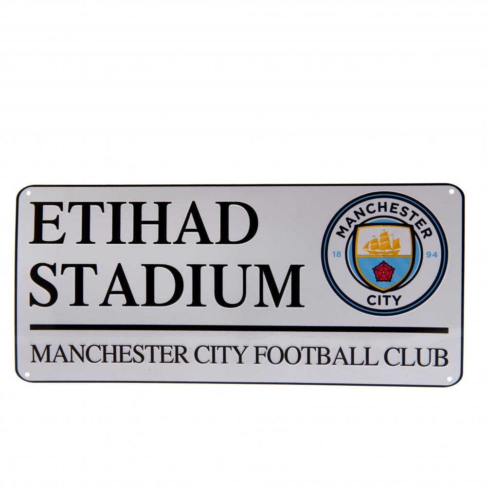 White - Front - Manchester City FC Official Street Sign